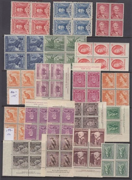 AUSTRALIA 1930/63 PLATE /BLOCK SELECTION (x78) MINT (ID:131/D65399) - Image 1 of 1