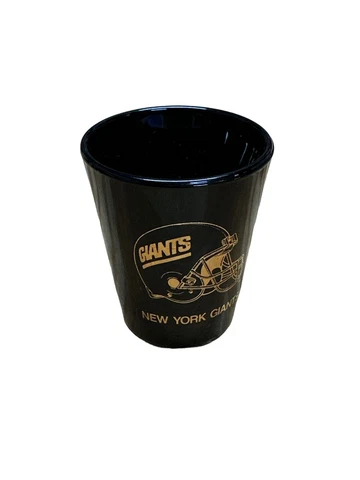 Vintage Black NY New York Giants NFL Shot Glass - 2oz Cover