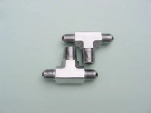 Lowrider Hydraulics #6 to 3/8"m to #6 jic tee fittings, Chrome, 2 pack - Bild 1 von 1