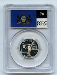 1999 S 25C Silver Pennsylvania Quarter PCGS PR70DCAM - Picture 1 of 2