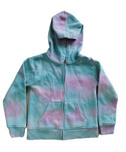 Calvin Klein Jeans Sweater Girls Small (7/8) Green-Purple Hoodie Full Zip - Picture 1 of 12