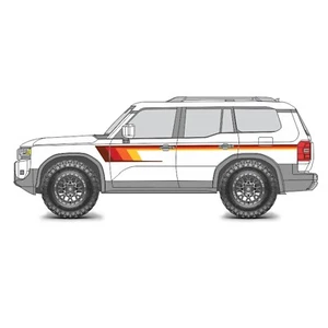 Retro Stripe Decals for 2024-2025 Toyota Landcruiser Vinyl Stickers Made in USA! - Picture 1 of 4