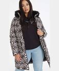 Simply Be Leopard Print Luxe Longline Padded Coat - UK 26 - Womens