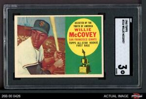 1960 Topps #316 Willie McCovey Giants RC HOF ASR SGC 3 - VG