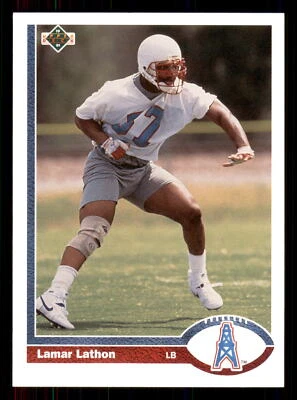 1991 Upper Deck Lamar Lathon #424  Houston Oilers - Image 1 of 2