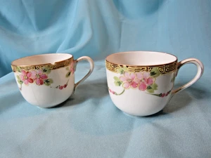 2er Set Nippon handbemalte Demitasse Porzellan Tassen - Bild 1 von 13
