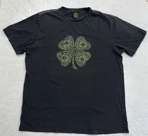 Lucky Brand T Shirt Men’s XL Black Short Sleeve Graphic Print Black Label - Picture 1 of 8