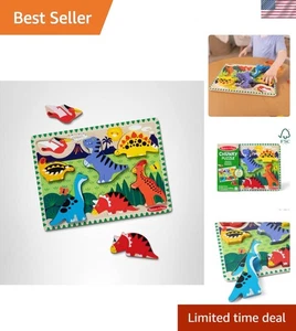 7-teiliges Dinosaurier Chunky Puzzle - FSC zertifiziert für sicheres, fantasievolles Spielen - Bild 1 von 11