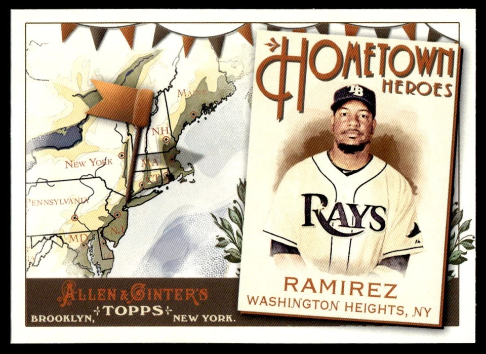 2011 Topps Allen & Ginter Hometown Heroes Manny Ramirez #HH78 Tampa Bay Rays - Image 1 of 2