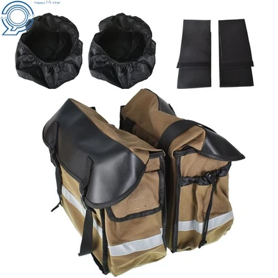 L+R Motorcycle Side Saddle Bags baggage Bag For Suzuki Kawasaki Honda Yamaha - Image 1 of 4