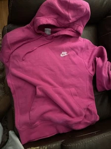 Nike Hot Pink Athletic Sweatshirt Hoodie Youth XL Women’s XS - Picture 1 of 1