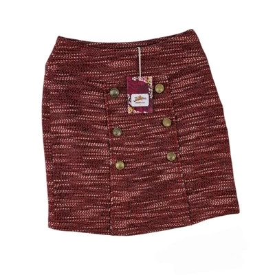 Joe Browns Tweed Mini Skirt BNWT Red Military Style Gold Buttons NEW UK 8 - Image 1 of 4