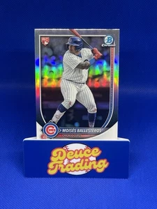 2025 Bowman Chrome #42 Moises Ballesteros variante rossa Rookie Cubs RC - Foto 1 di 3