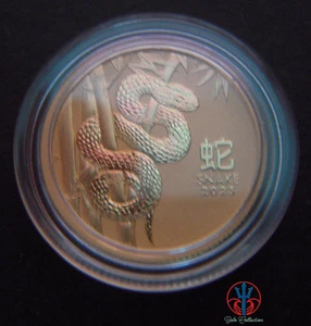 Australia Year of the snake 2025 gold coin 1/10 oz unc in capsules - Picture 1 of 2