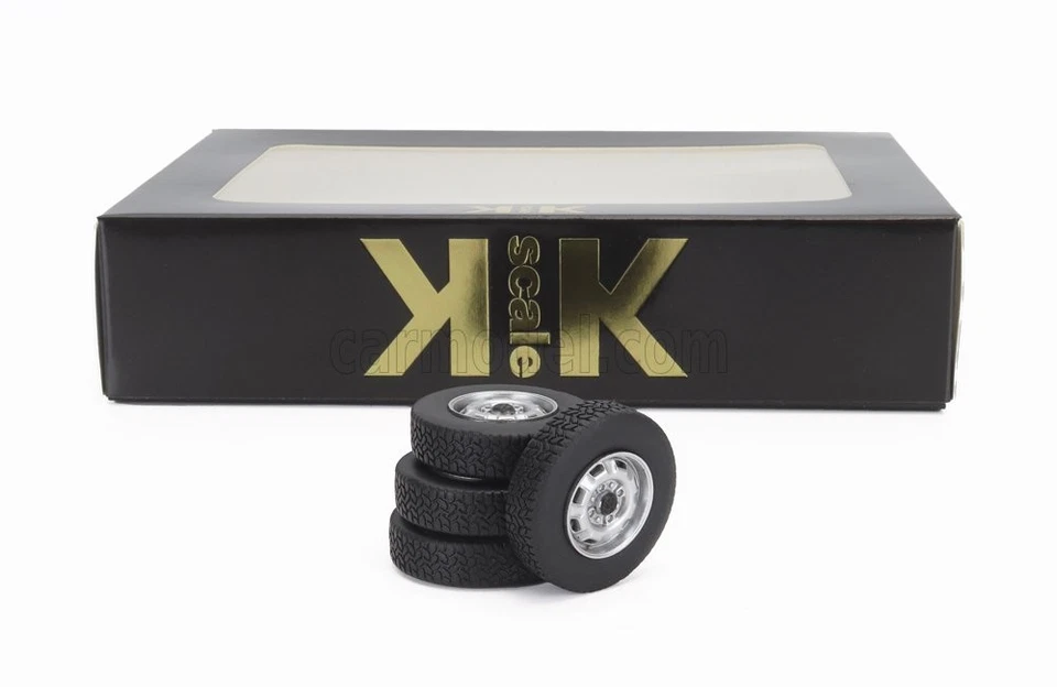 MODELLISMO AUTO STATICO KK SCALE ACCESSORI SET 4X GOMME CERCHI VW SCIROCCO 1975 - Immagine 1 di 2