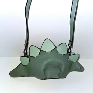 DINO Stegosaurus Handtasche Kunstleder grün Dinosaurier Crossbody Schultertasche - Bild 1 von 5
