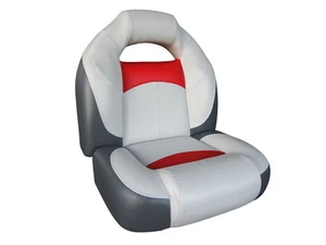 LUXURY PREMIUM BASS BOAT MARINE SEAT GREY, RED & CHARCOAL 75132 fishing yacht - Picture 1 of 3