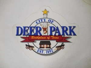 Pegatina de calcomanía City of Deer Park, lugar de nacimiento de Texas, enorme 13"" x 15 - Imagen 1 de 6