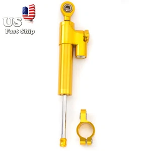 Steering Stabilizer Damper Control For GSXR 600 750 (K4) GSXR1000 YZF R1 R6 Gold - Picture 1 of 12