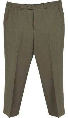 Pantalones Linea Natural Para Hombre 100% Lana Cabeza de Uñas Frente Plano Beige Talla 38 Foto 1 de 4