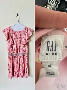 GAP KIDS Pink Floral Ruffle dress size XL - Picture 1 of 8