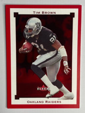 Tim Brown 2002 Fleer Premium STAR RUBY PARALLEL #SR111 Oakland Raiders #'d /100
