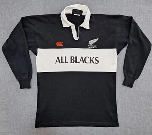 Camiseta de rugby vintage Canterbury Nueva Zelanda All Blacks años 80 manga larga talla S M - Imagen 1 de 16