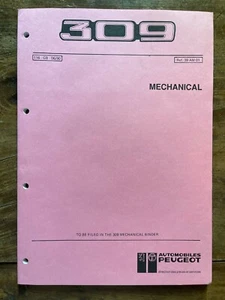 Vintage Peugeot Talbot 309 Mechanical Manual 1990 - Picture 1 of 9