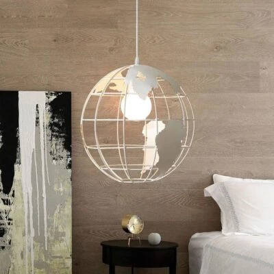 Hängeleuchte Kugel Pendelleuchte Globus Design Vintage Deckenlampe Kronleuchter - Bild 1 von 4