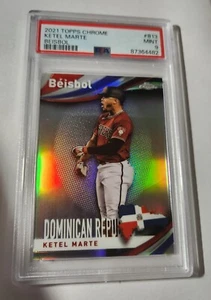 KETEL MARTE -- TOPPS CHROME -- BEISBOL -- REFRACTOR -- B-13 -- PSA MINT 9 - Picture 1 of 1