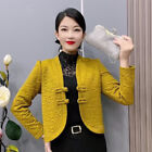 Chinesische Damen Top Strickjacke Mantel Jacke ethnischer Frosch Knopf Blumenmantel Retro-Stil