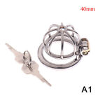Stainless Steel Metal Male Chastity Cage Device Restraint Spiked-Ring With Lo Bk