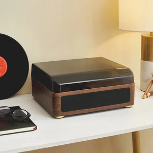 Vinyl Record Player Turntable with Built-in Bluetooth Receiver Stereo Speakers - Picture 1 of 9