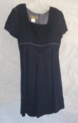 donna ricco talla 6 vestido de noche terciopelo negro excelente estado con lazo Foto 1 de 2