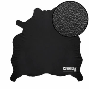 Cowhides.com Mercedes Benz Black Leather Hide Sold (6.5 FT x 7.5FT) for Car Seat - Picture 1 of 21