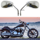 Chrome 10Mm Motorcycle Rear View Mirrors Abs For Honda Fury 2010 2011 2018 2019