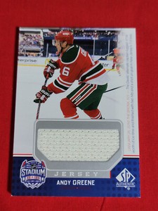 2014-15 SP Game Used Andy Greene Stadium/Winter Classic Materials Jersey #SS-AG