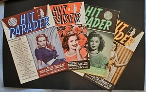 Hit Parader 1944 Lot of 4 Veronica Lake Joyce Reynolds Shirly Temple - Picture 1 of 15
