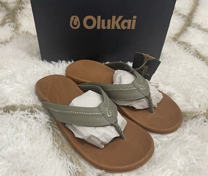 Sandalias Olukai Para Hombre Talla 10 Hiapo Chanclas Cómodas Playa Exterior-Gris Odisea - Imagen 1 de 20