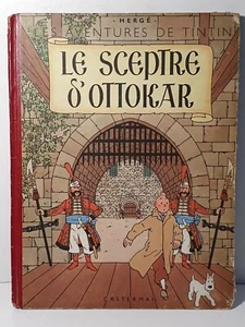 Tintin Le Sceptre D'Ottokar Dos Rouge 1950 B4 Casterman Hergé - Picture 1 of 12