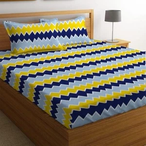 100% Microfiber bedsheet for Double Bed with 2 Pillow Covers Breathable | Wrinkl - Picture 1 of 3