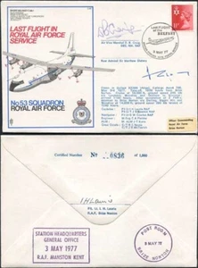 C46c Last Flight in RAF Service Signed by D Craig and Sir Matthew Slattery (A) - Picture 1 of 1