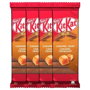 Kit Kat Caramel Crisp Wafer Bar 120g/4.2oz Each 4 Large Bars - Picture 1 of 7
