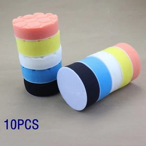 10 Pezzi 3 Pollici Spugna Lucidante Kit Tampone Lucidante Ceretta per Lucidatrice Auto - Foto 1 di 9