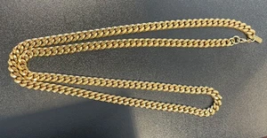 Collar Cadena Cubana Vintage TONO DORADO MONET GRUESO PESADO UNISEX PARA HOMBRE 30" - Imagen 1 de 9