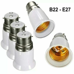 B22 to E27 Bulb Light Lamp Holder Base Sockets Screw Bayonet Adapter Converter - Picture 1 of 12