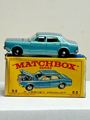 Matchbox No. Ford Zodiac MK IV 53 con nuevo modelo caja original, bonito Foto 1 de 4