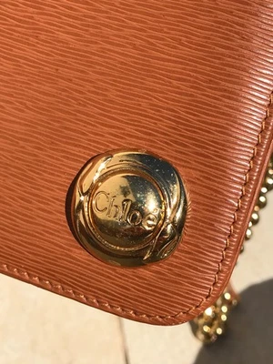 Splendide sac Chloé Vintage Cuir Epi gold leather bag - Imagen 1 de 4