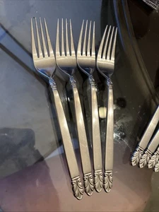 International NORSE Dinner Forks Stainless Flatware Set Of 4 2 Sets Of 4 Ava - Picture 1 of 15