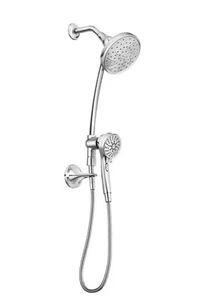 Cabezal de ducha doble Moen 28586 Attract 6 rociadores y ducha de mano - Cromo - Imagen 1 de 7